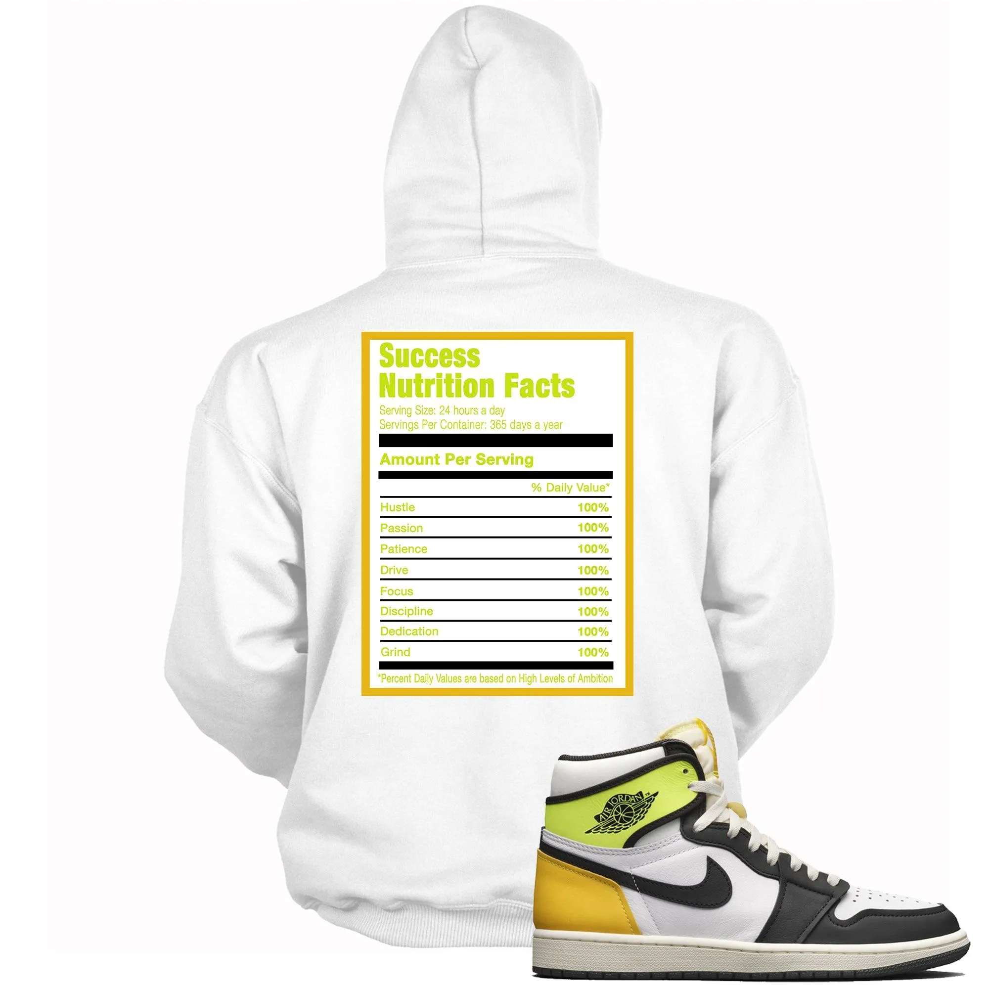 1 High White Black Volt University Gold Hoodie Success Nutrition