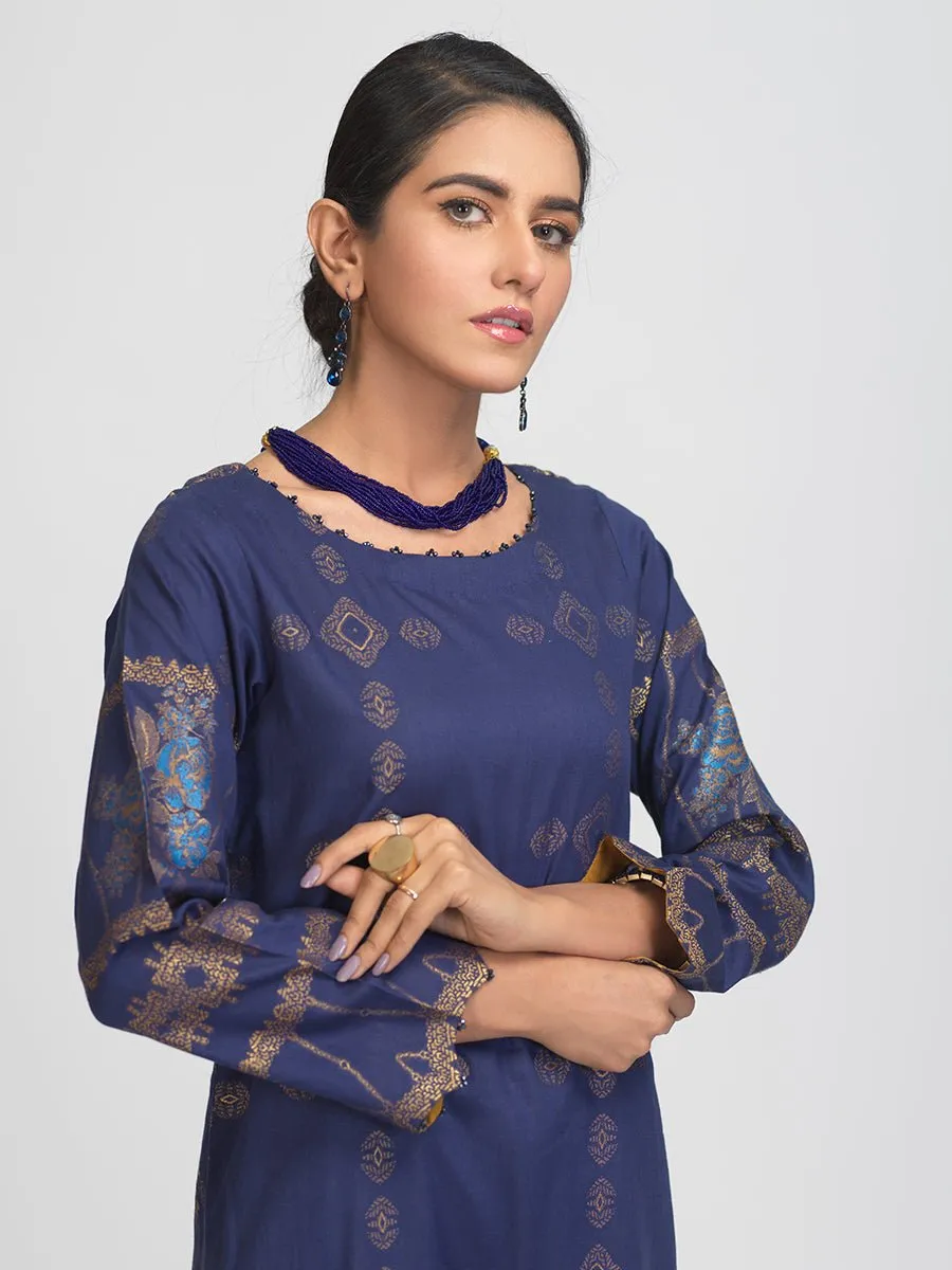 1pc Stitched Lawn Jacquard Shirt- Casual Pret (CP-00049)