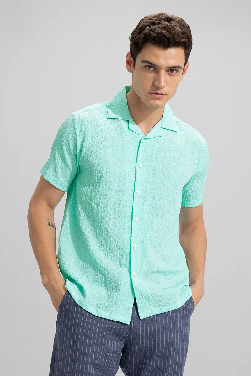 Absolute Seer Sucker Aqua Green Shirt