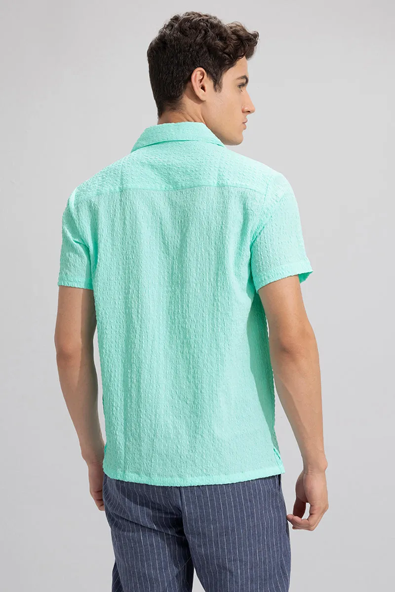 Absolute Seer Sucker Aqua Green Shirt