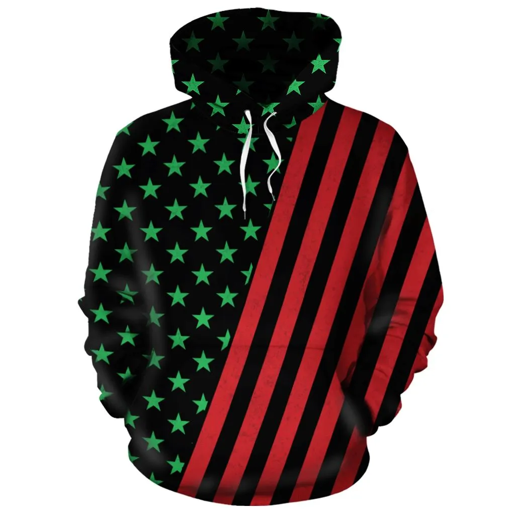 African American Flag All-over Hoodie And Joggers Set