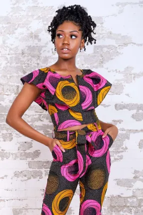 ALBINA AFRICAN PRINT CROP TOP