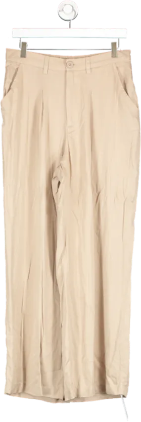 ASOS Beige Wide Leg Trousers UK 12