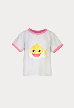 Baby Shark Contrasting Print T-Shirts