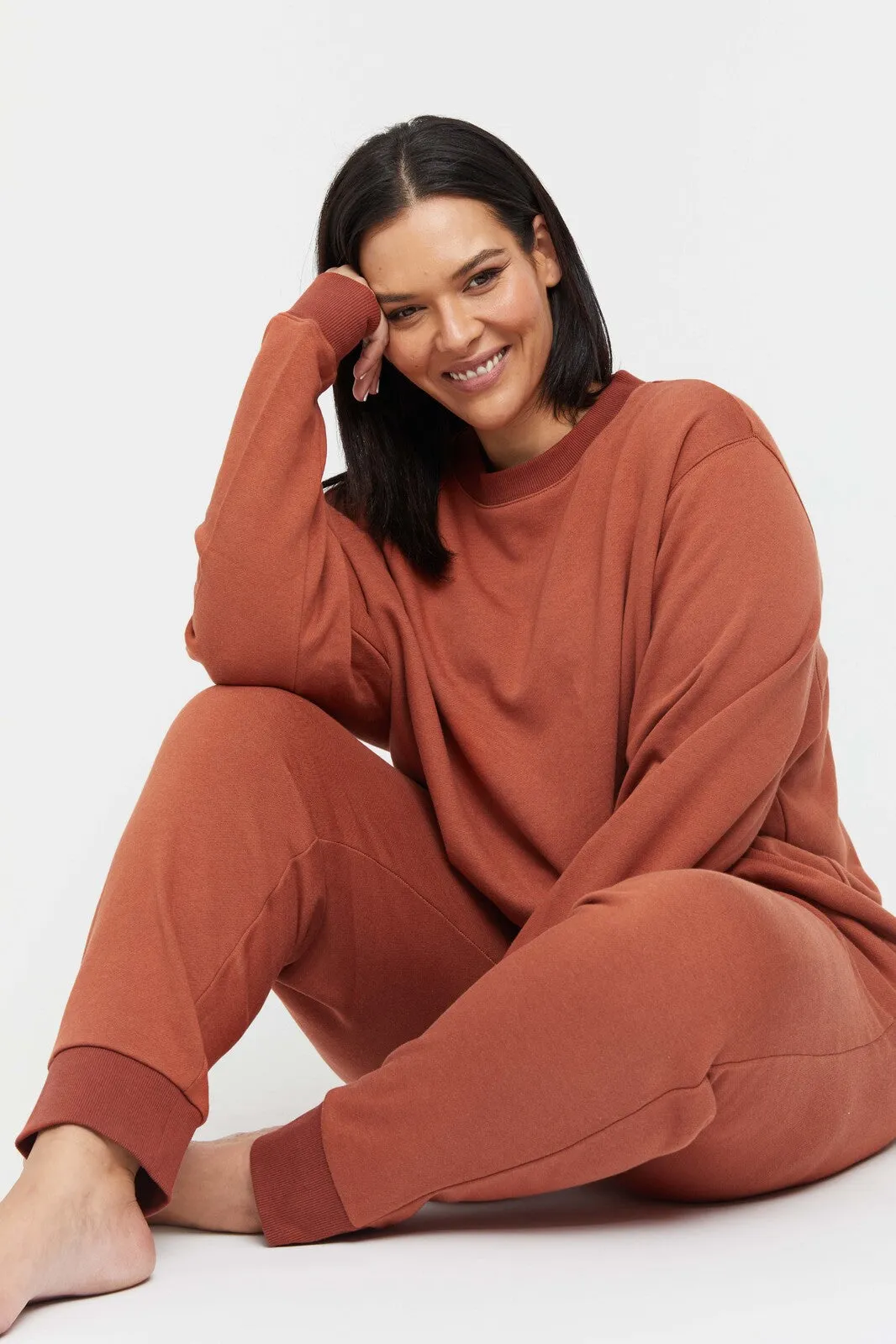 Bamboo Essential Fleece Top - Spice