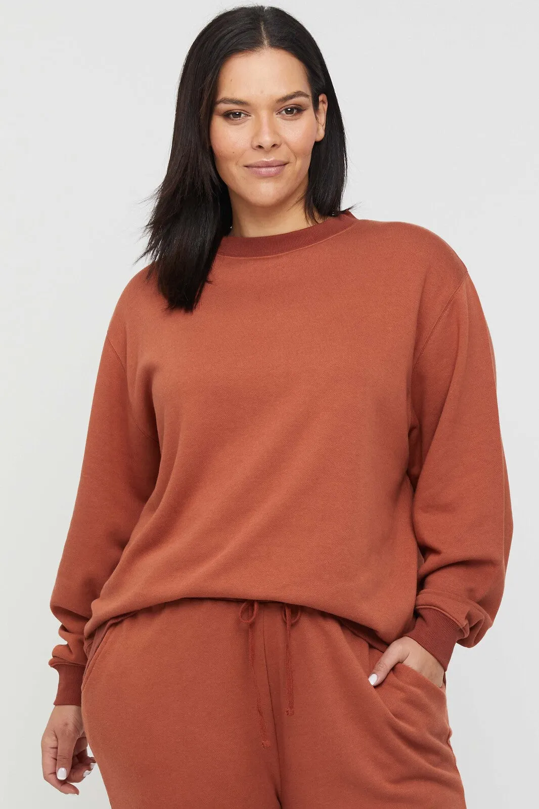 Bamboo Essential Fleece Top - Spice