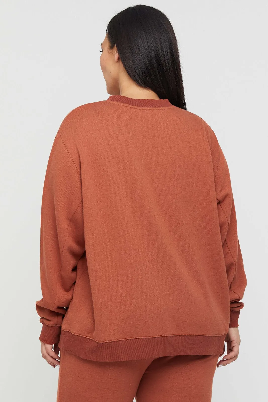 Bamboo Essential Fleece Top - Spice