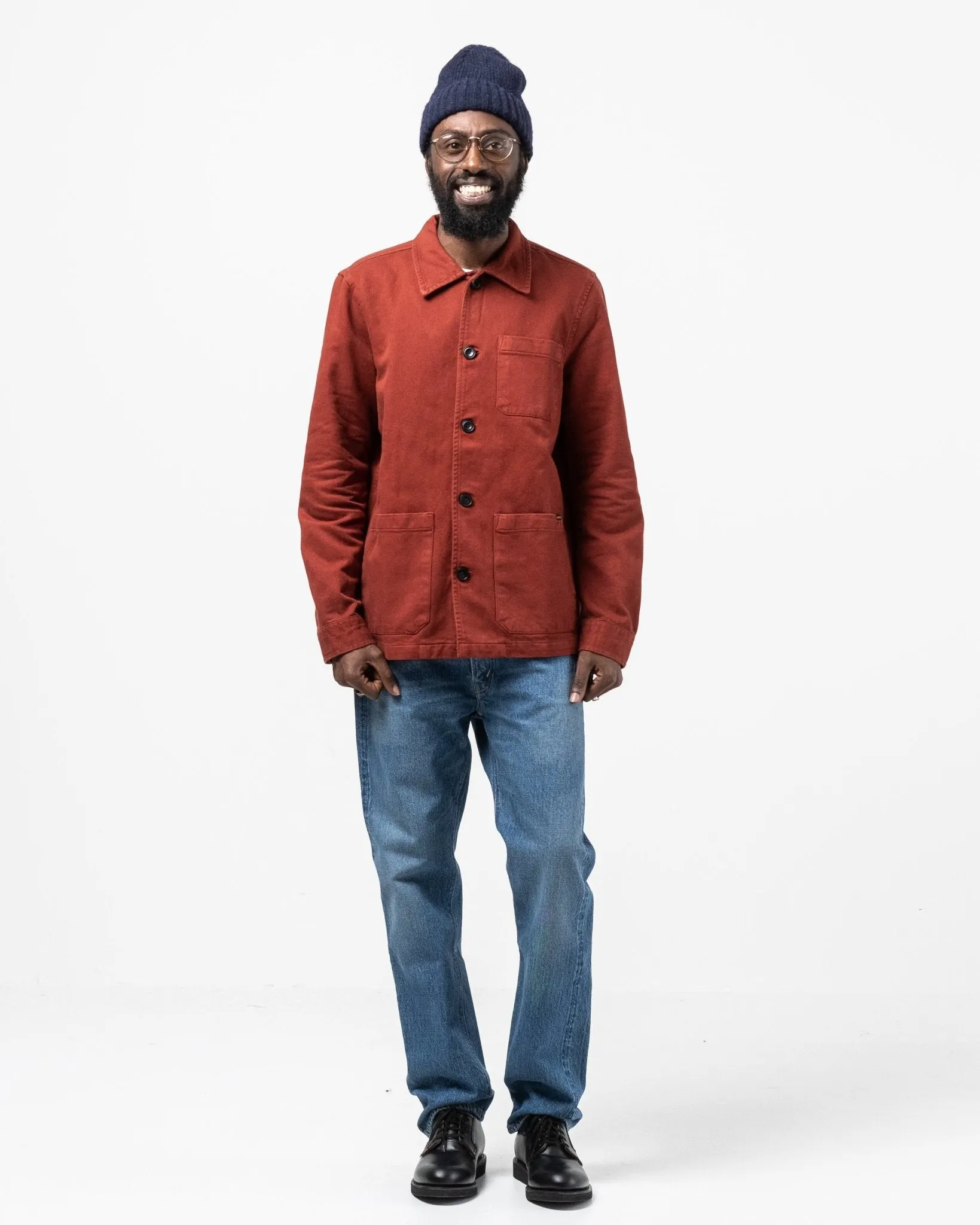 Barney Worker Jacket Brick Red