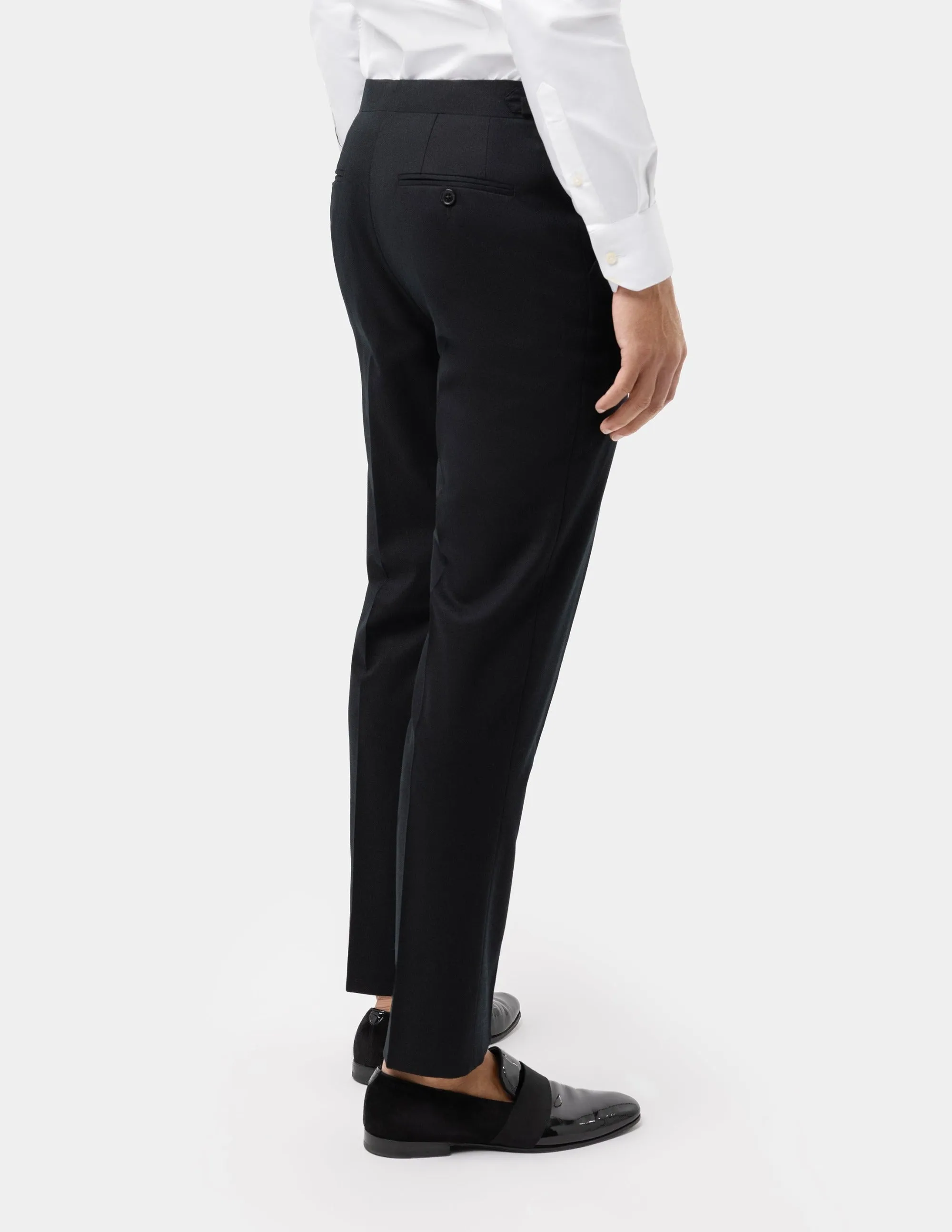 Black Wool Cashmere Trousers