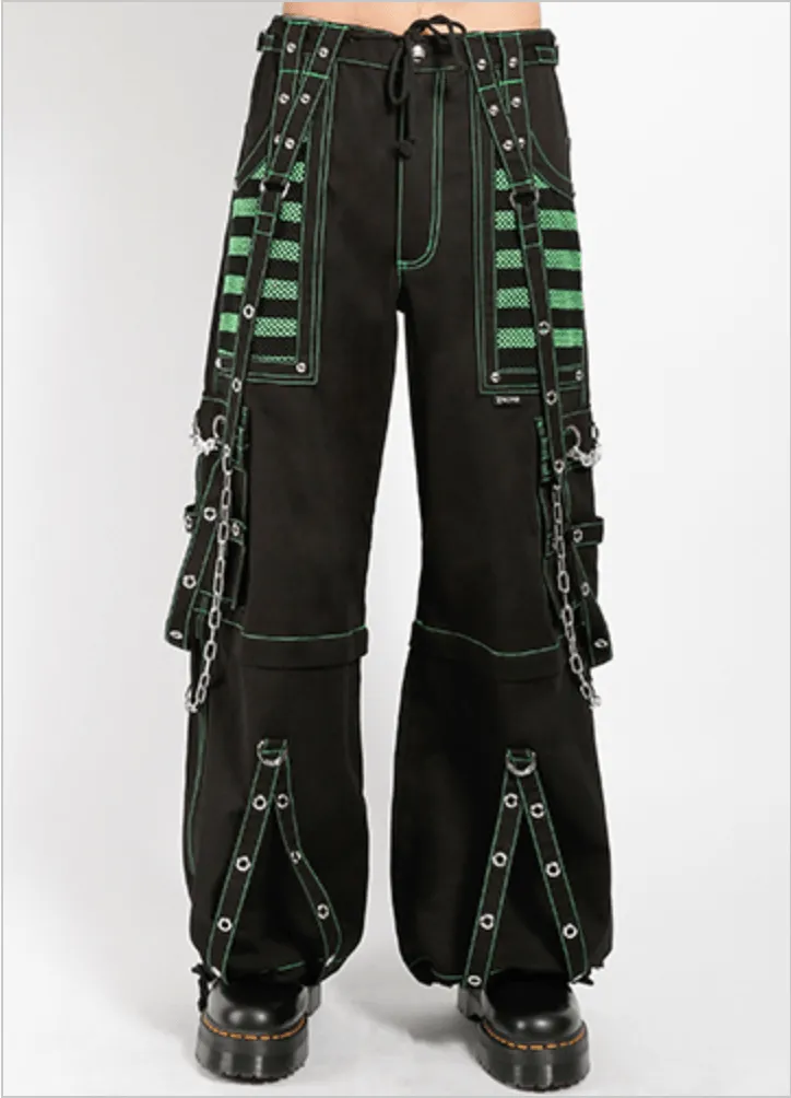 BLACK/GREEN ELECTRO PANT