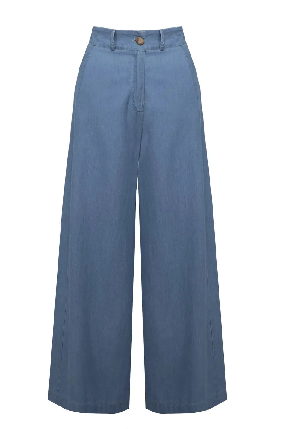 Bomboogie women's trousers Wide Leg Chambrey PW7861TCMCD2L denim light blue