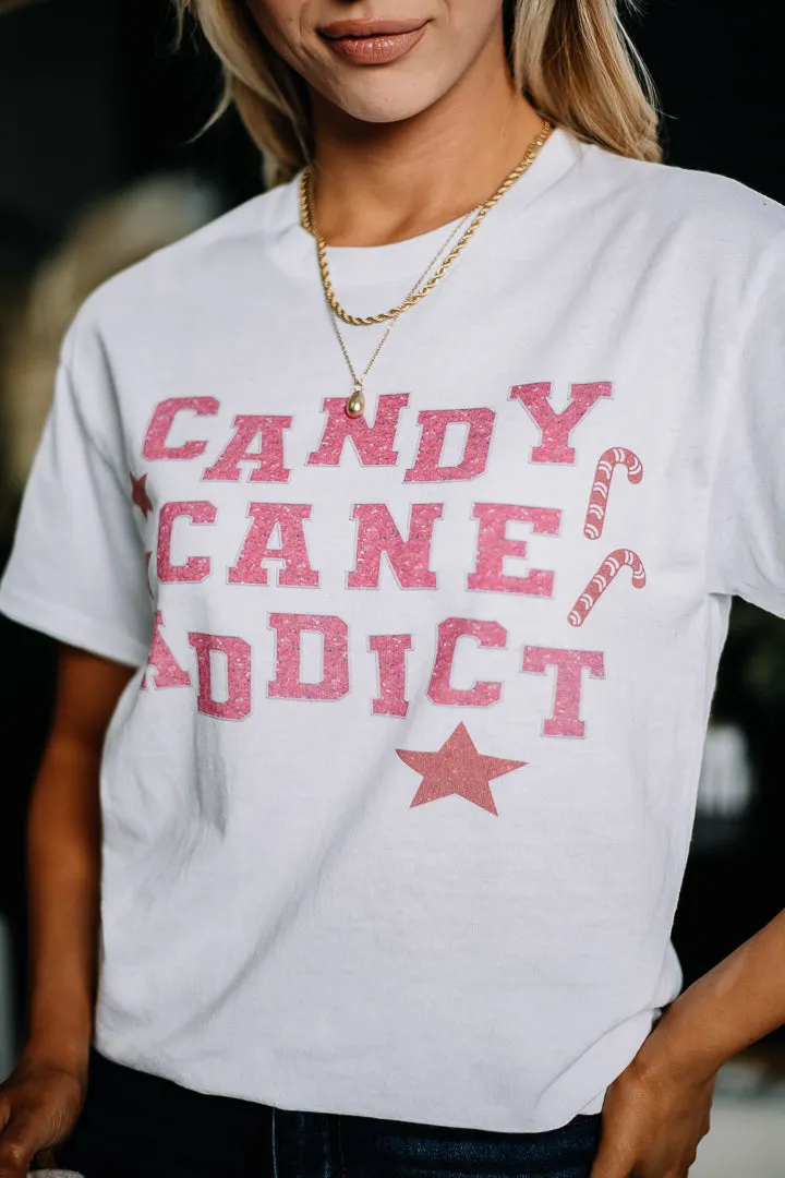 Candy Cane Addict Graphic Tee