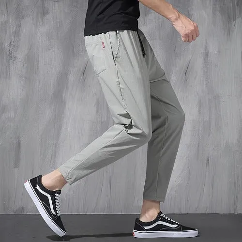 Casual Wear Elastic Trouser Pant - Grey