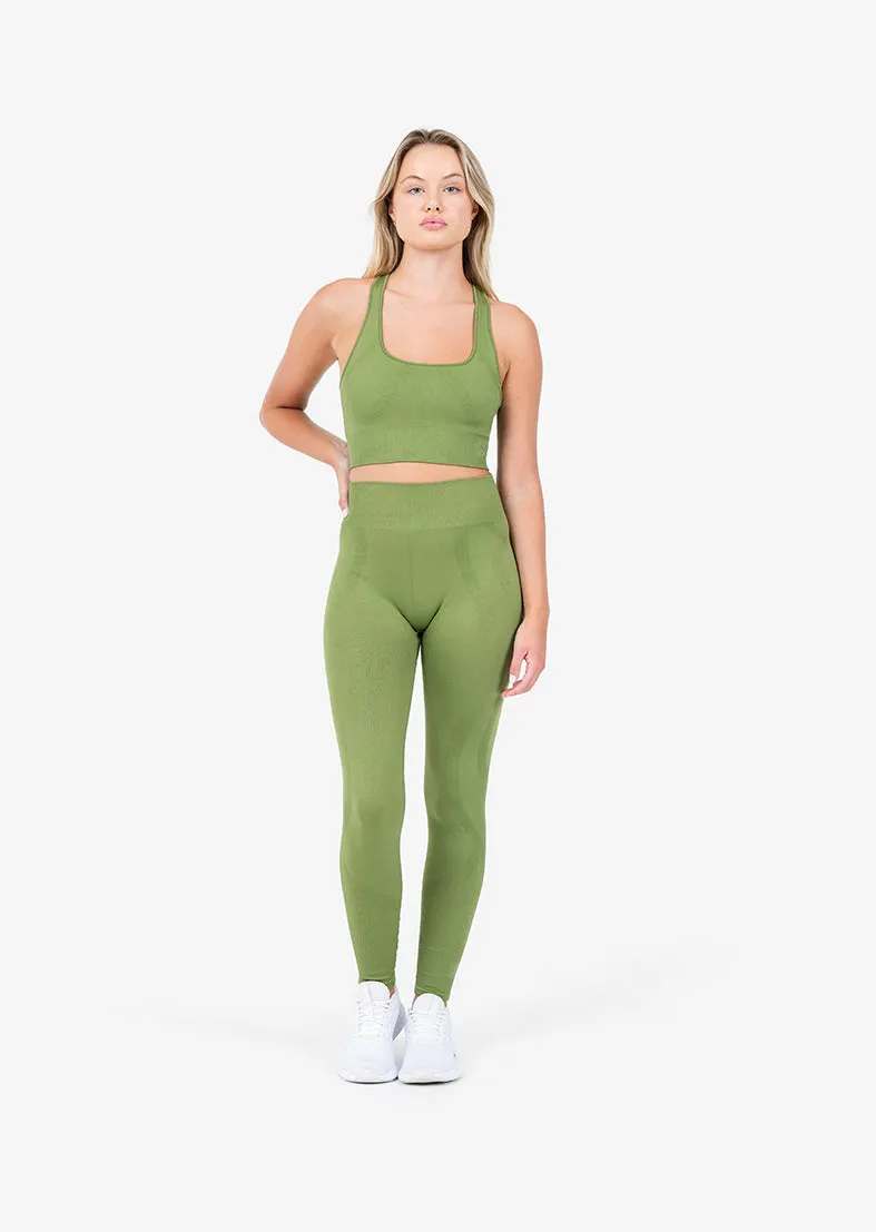 Chevron Seamless Legging Olive