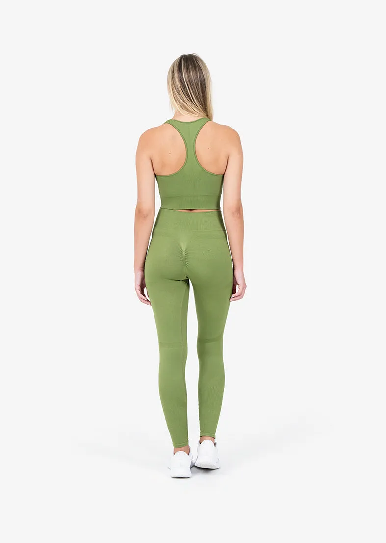 Chevron Seamless Legging Olive