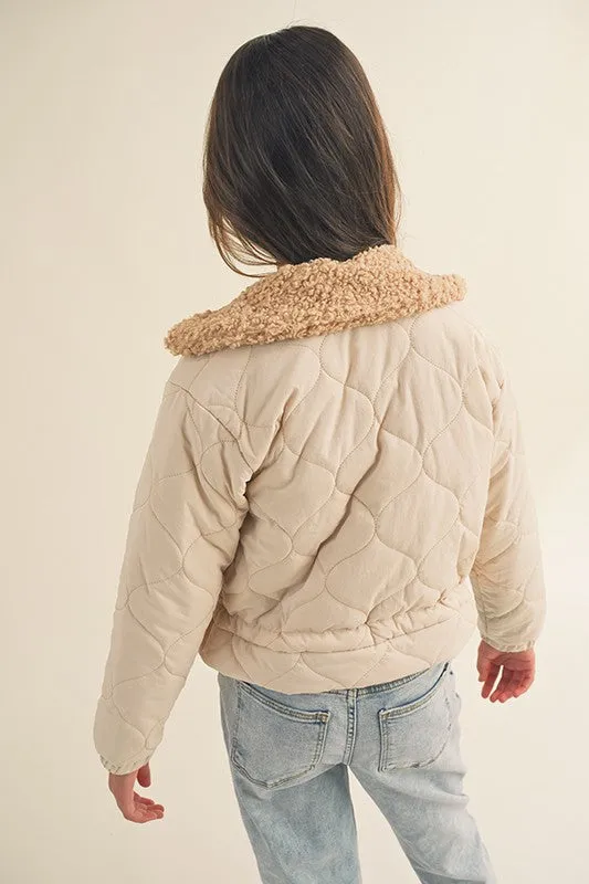 Cinched Waist Puffer Jacket