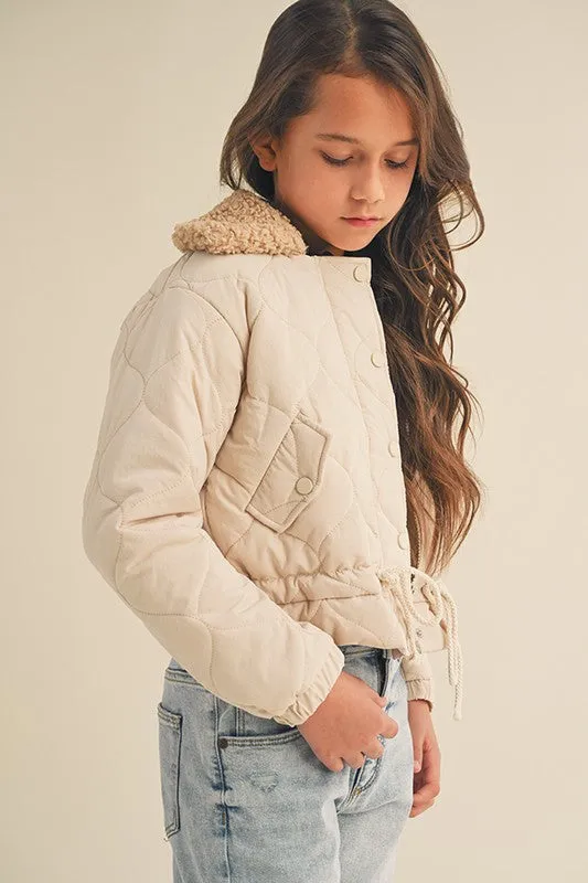 Cinched Waist Puffer Jacket