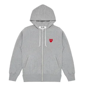 Comme des Garons PLAY Mini Red Heart Full Zip Hoodie