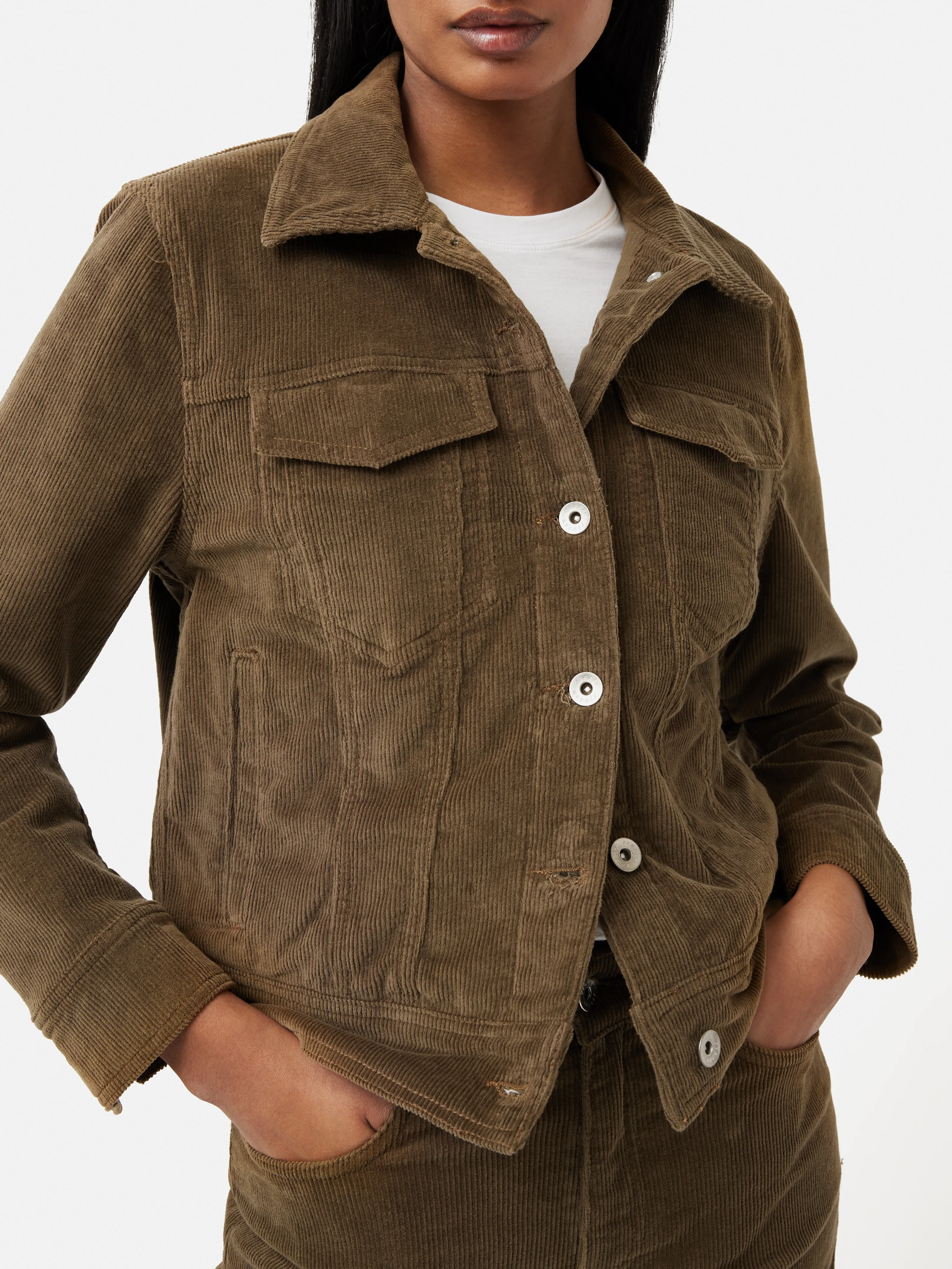 Cord Trucker Jacket | Khaki