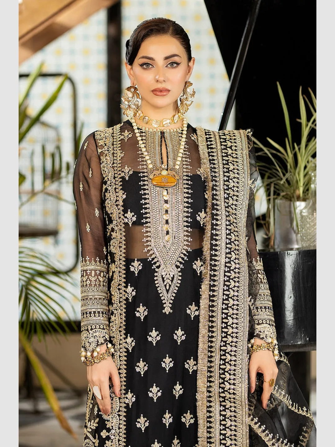 Designer Embroidered Chiffon