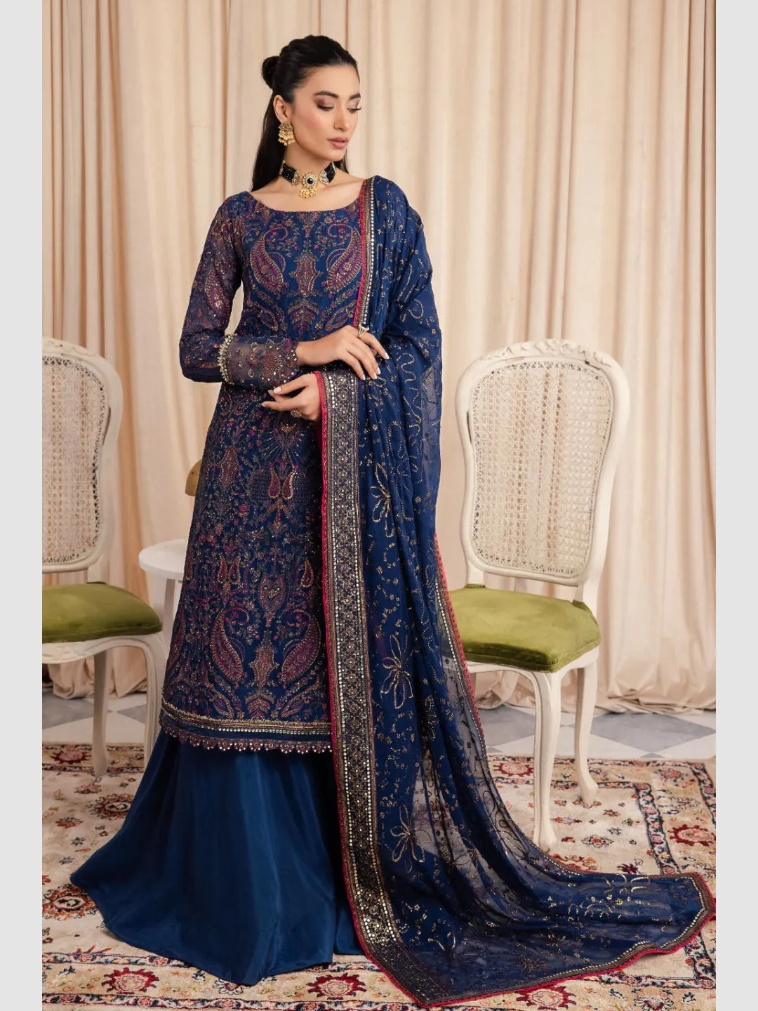 Designer Embroidered Chiffon