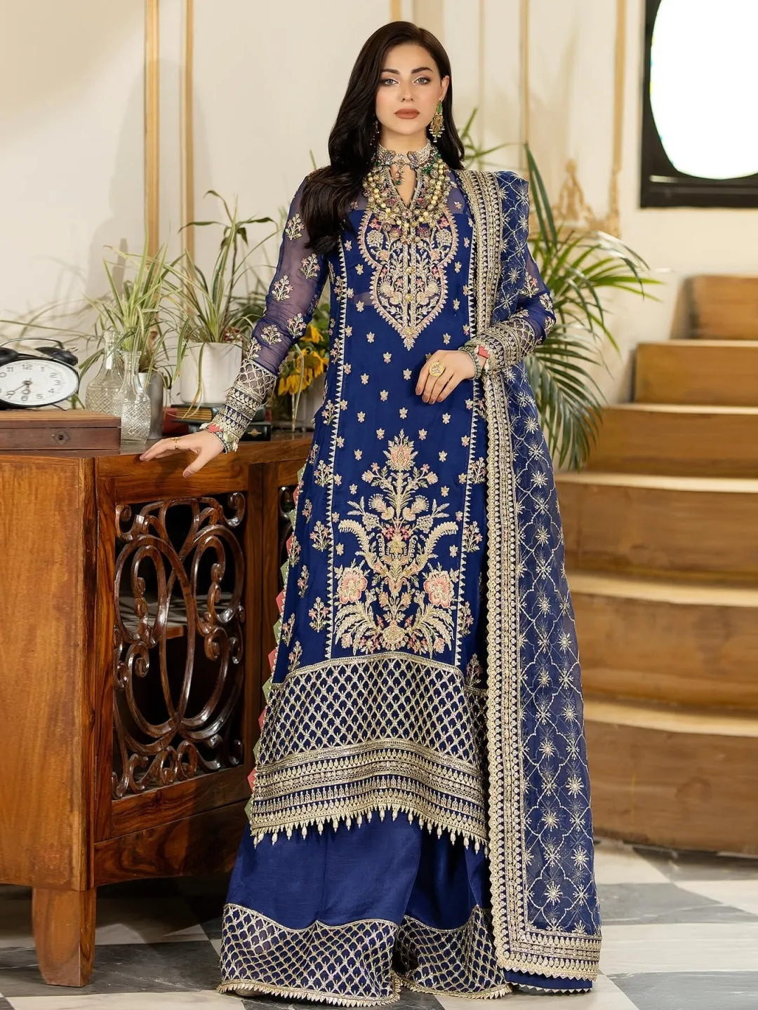 Designer Embroidered Net