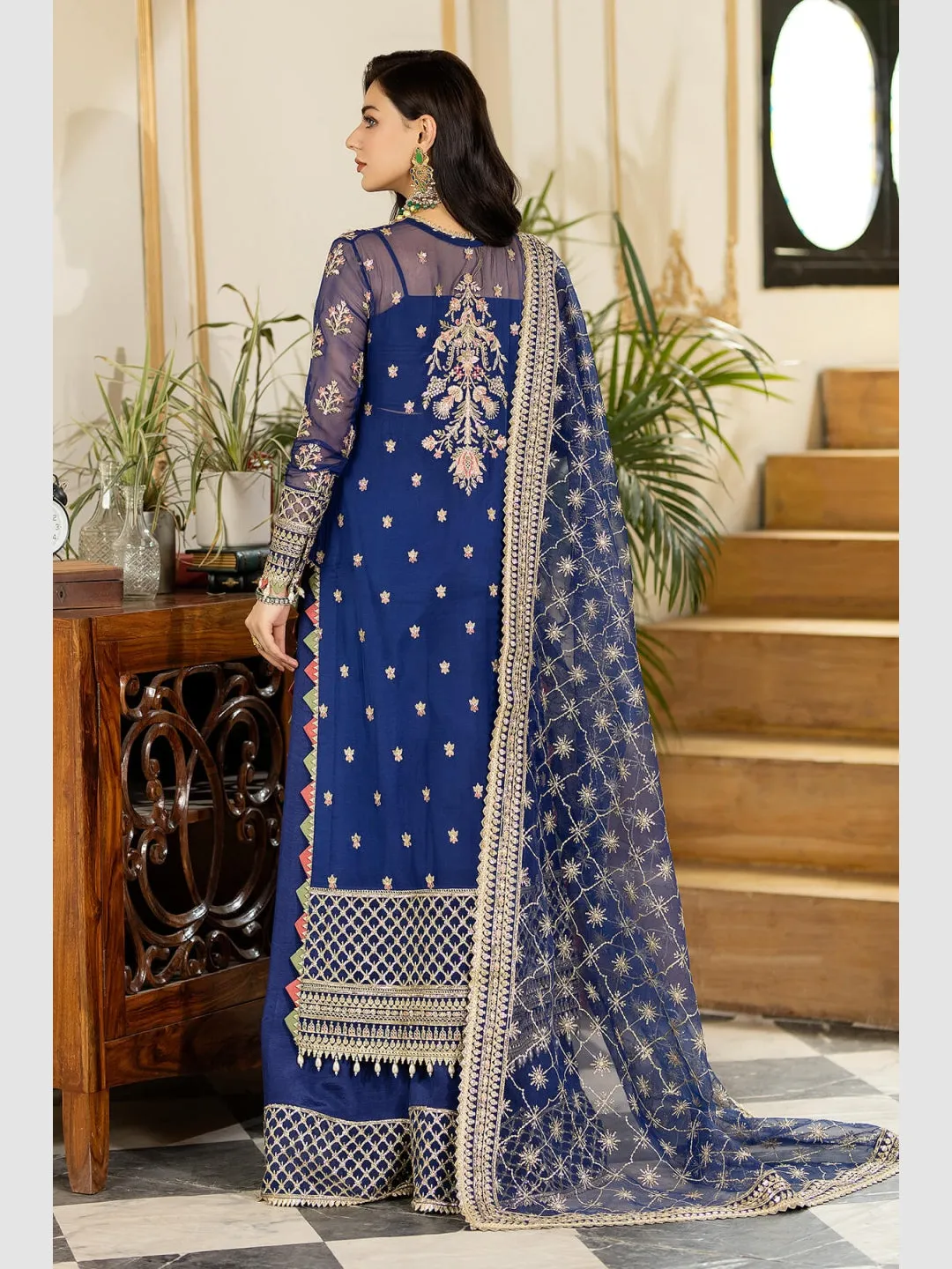 Designer Embroidered Net