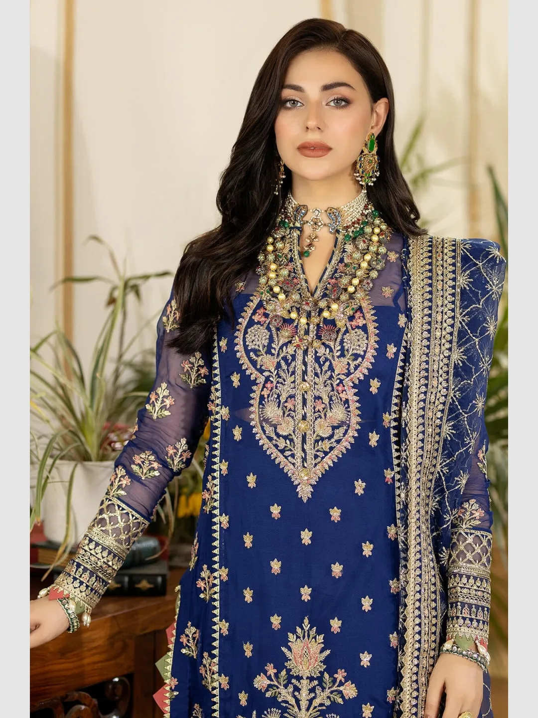 Designer Embroidered Net