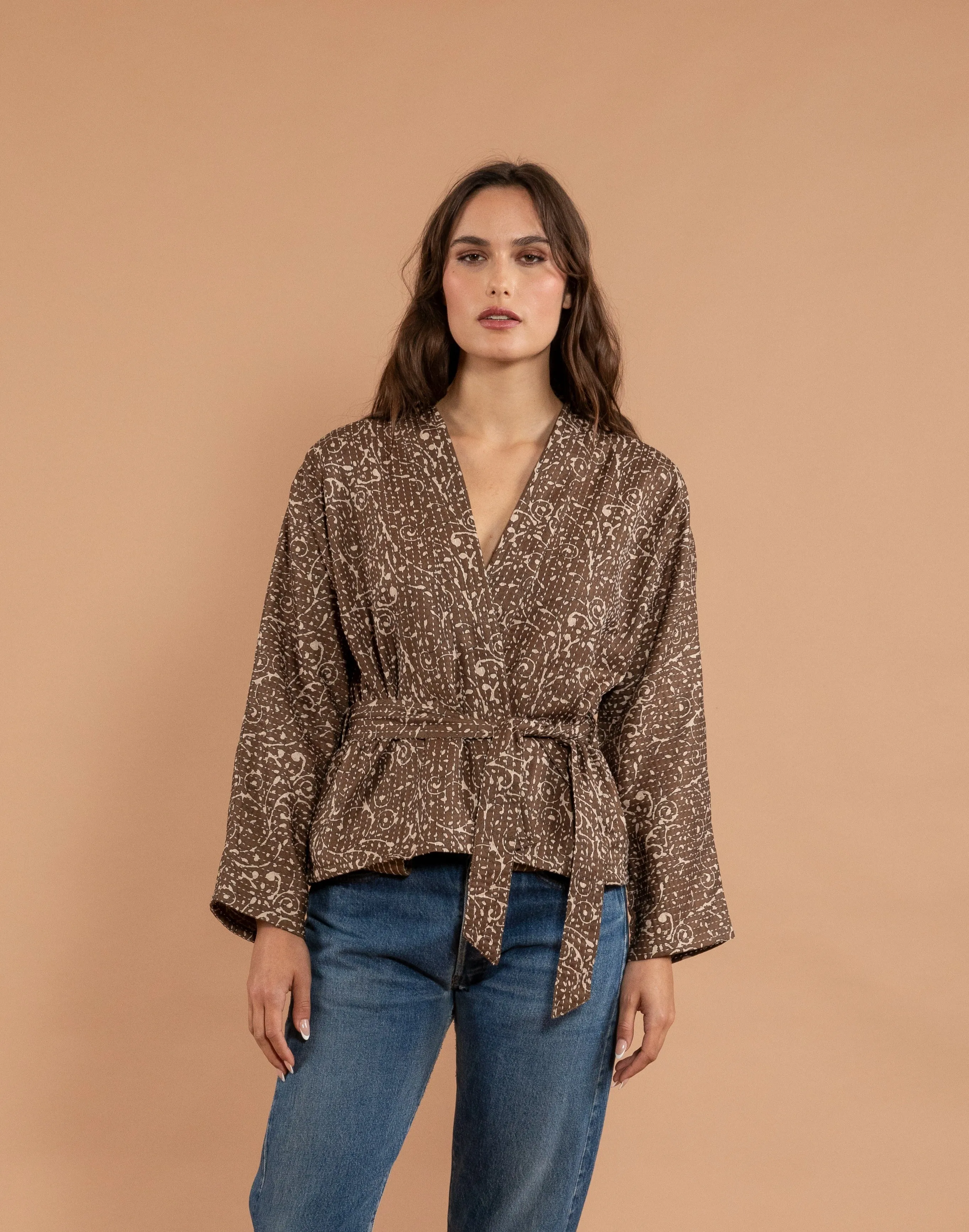 Divya Quilted Kimono Jacket