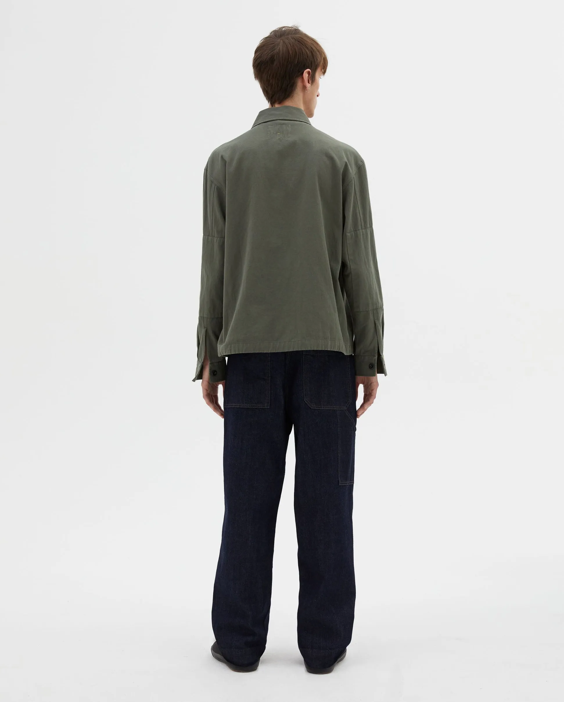 DRAWCORD COTTON JACKET / UNIFORM GREEN