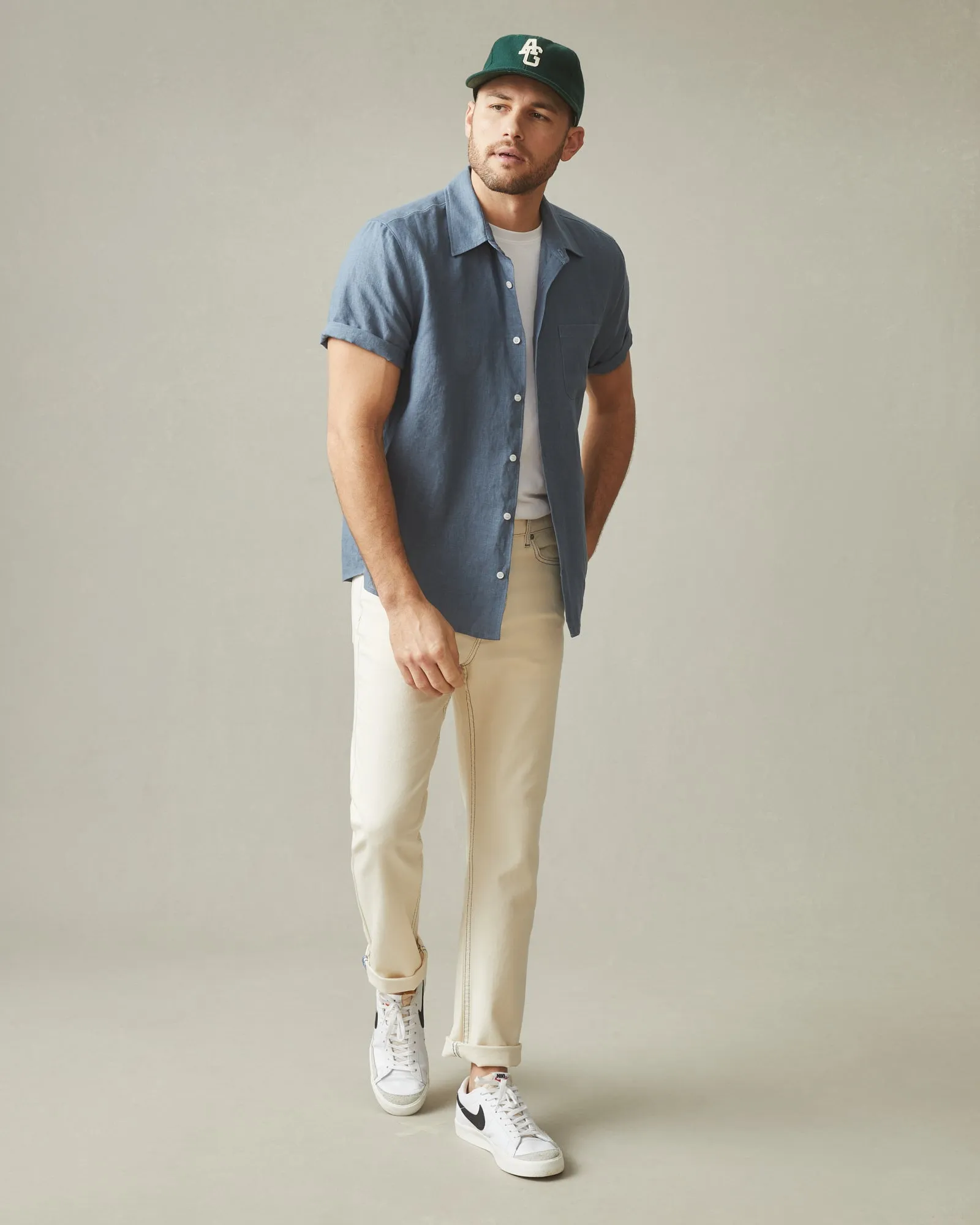 Easy Linen Shirt - Slate Blue