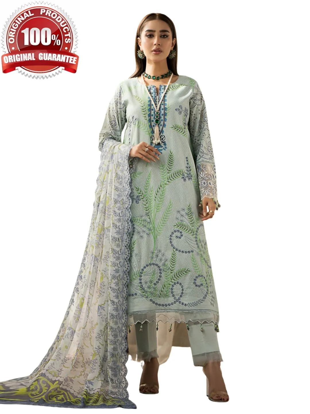 Embroidered Cambric Chikankari