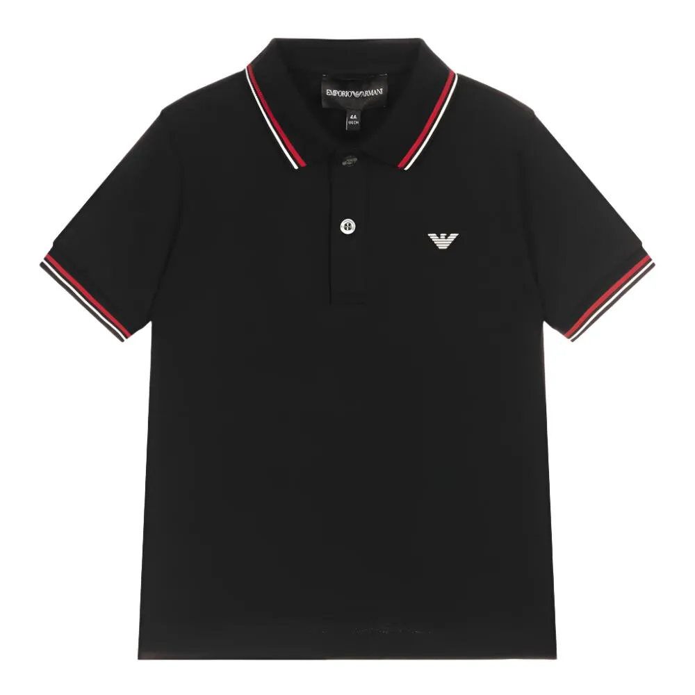 Emporio Armani Boys Black Polo _ 8N4FB3-1JPTZ