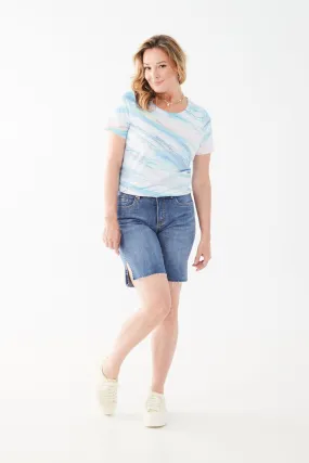 FDJ Short Sleeve Scoop Neck Top - Style 3296129