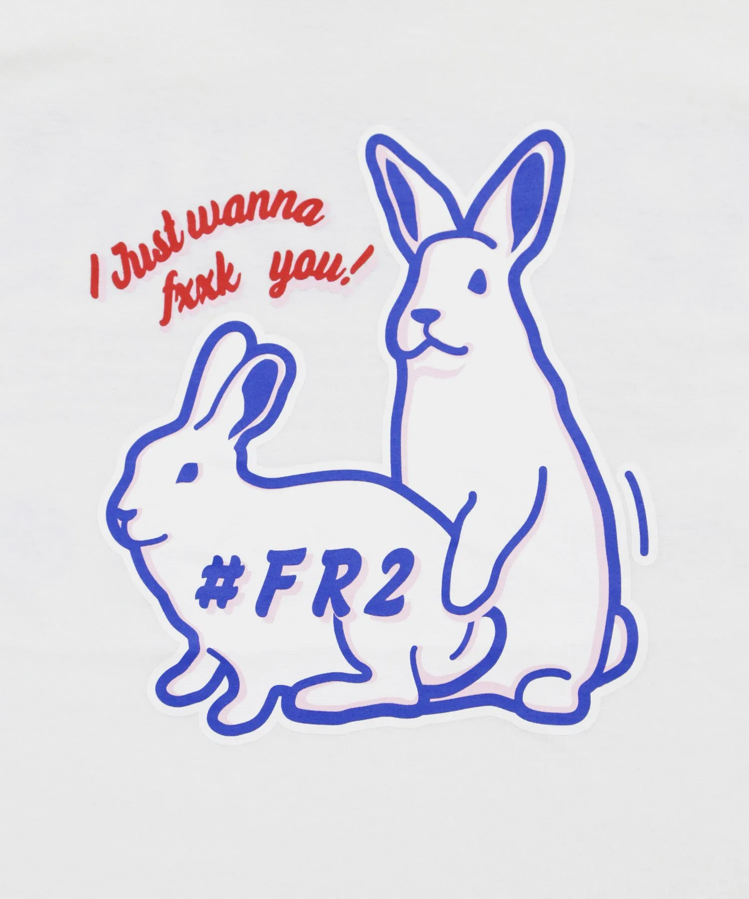 #FR2 PLAYING RABBITS L/S T-SHIRT-WHITE