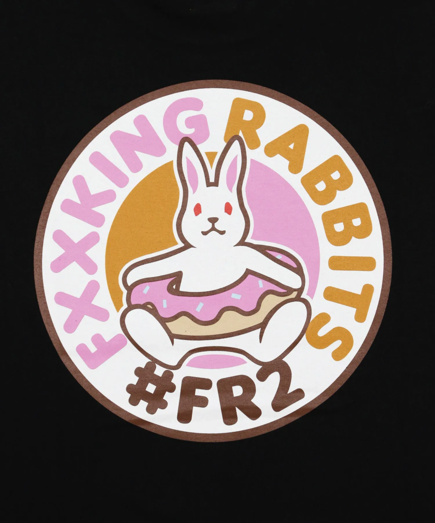 #FR2 RABBIT DONUT T-SHIRT-BLACK