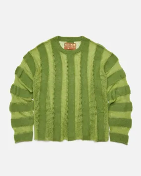 Fuzzy Threadbare Sweater - Green