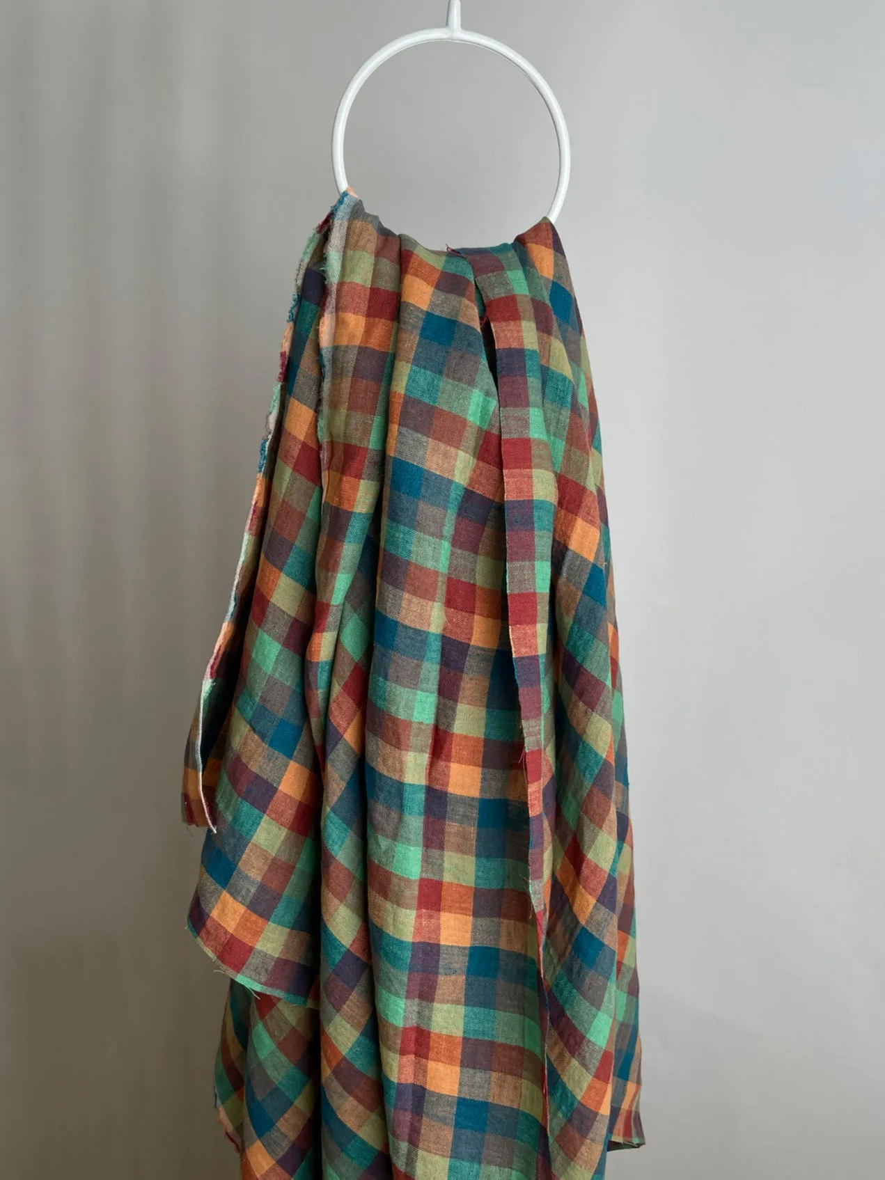 Golightly Laundered Linen Check Fabric