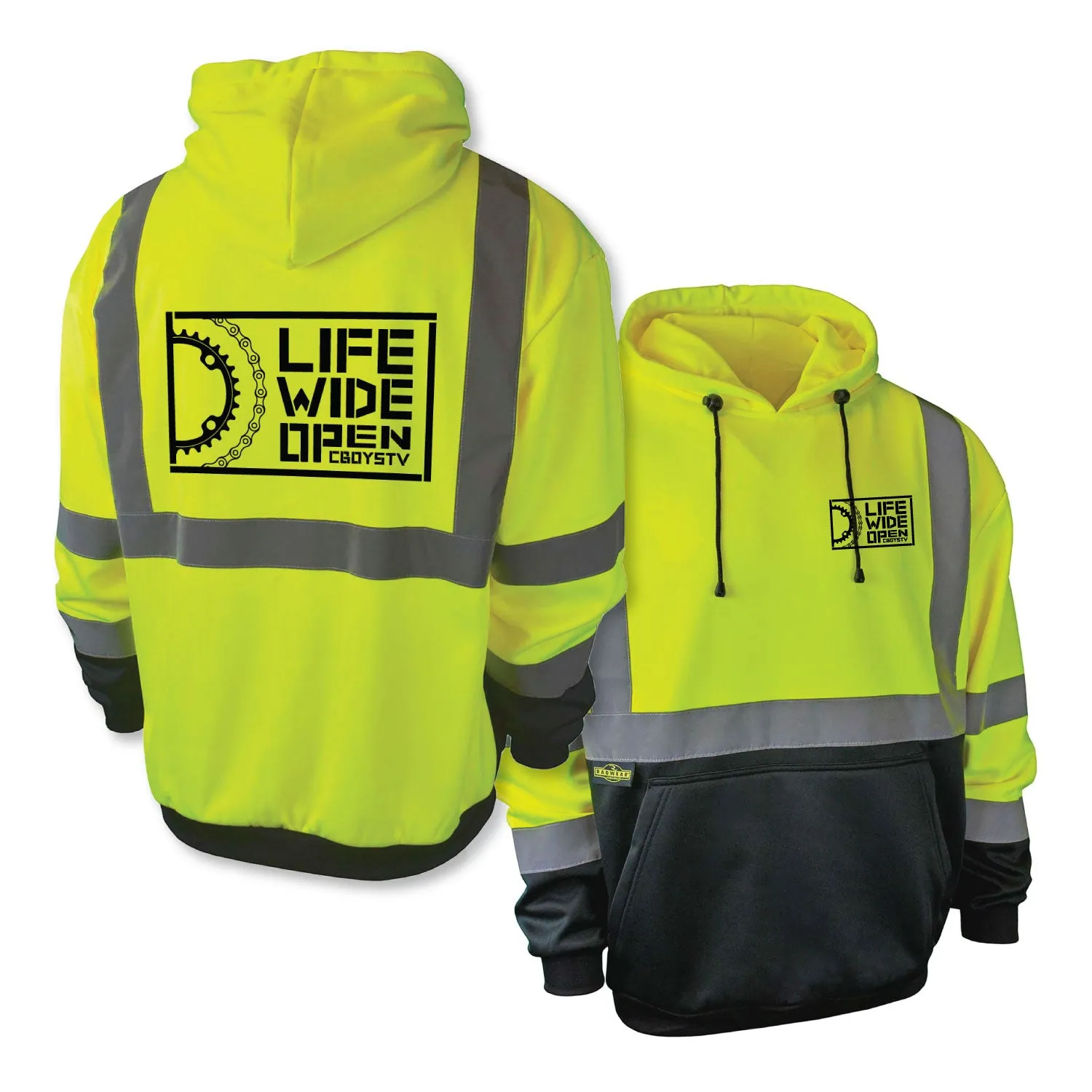 Hi-Vis Chain & Sprocket Workwear Hoodie