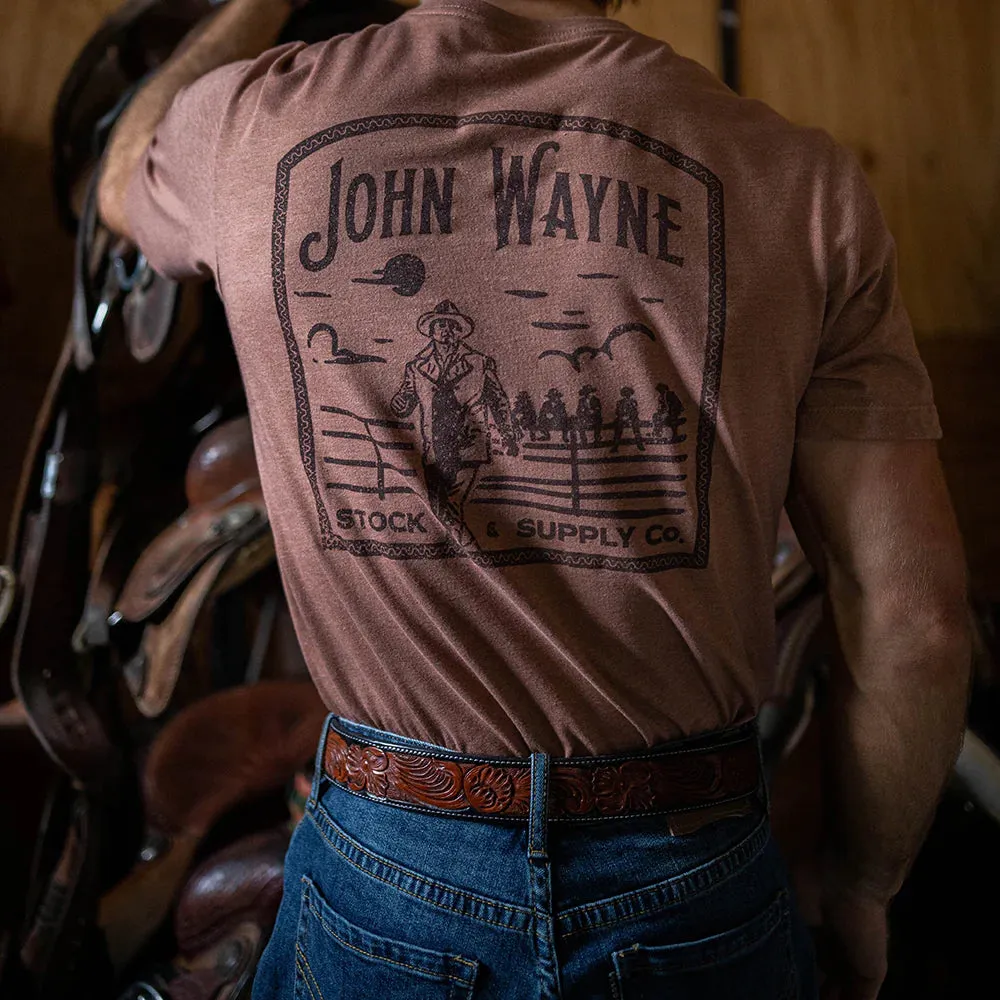 HOOEY JOHN WAYNE LIGHT BROWN T-SHIRT