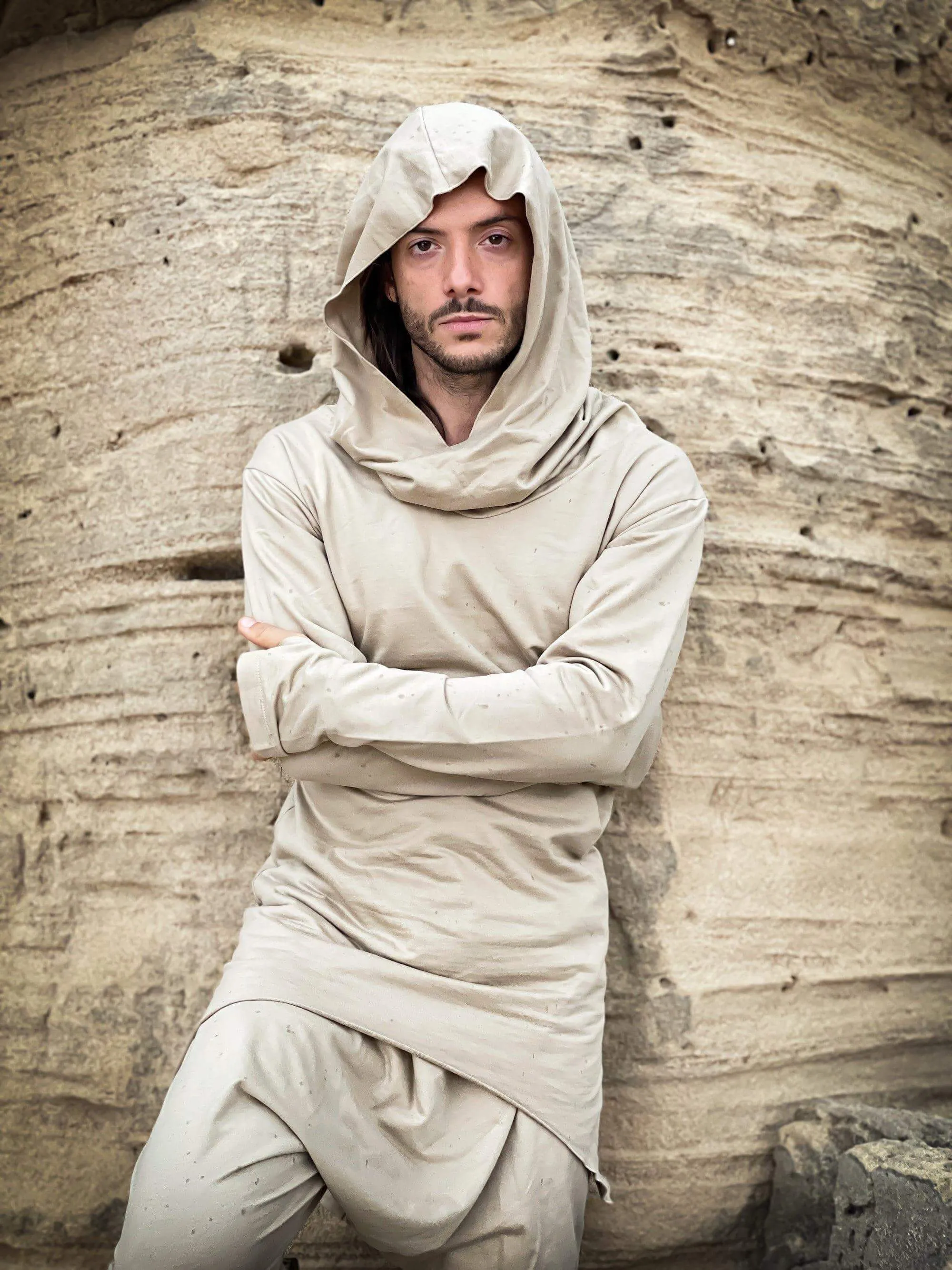 ILTA Warrior - Asymmetric Cowl Neck Cotton Hoodie