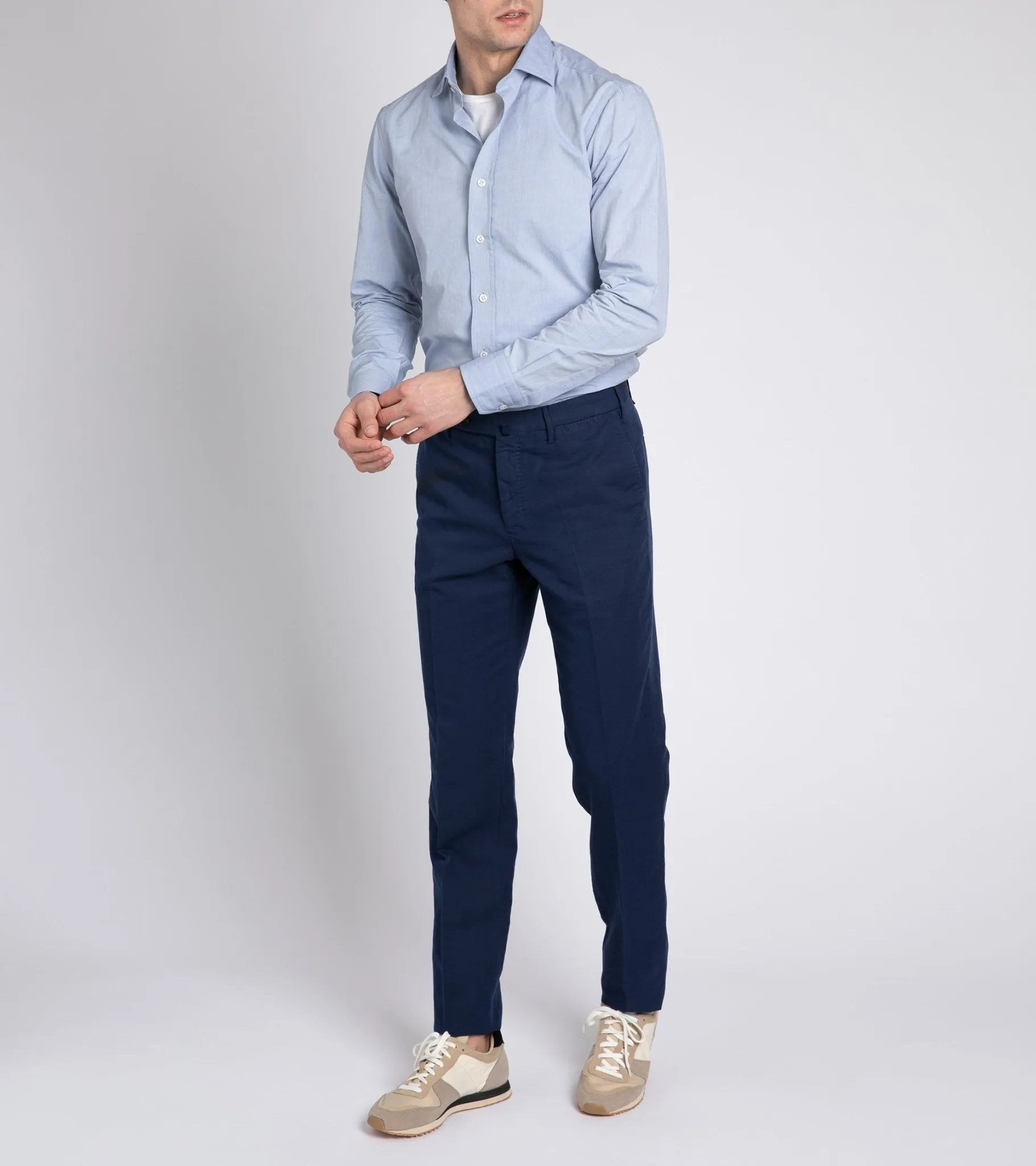 Incotex Chinolino Regular Trousers: Navy