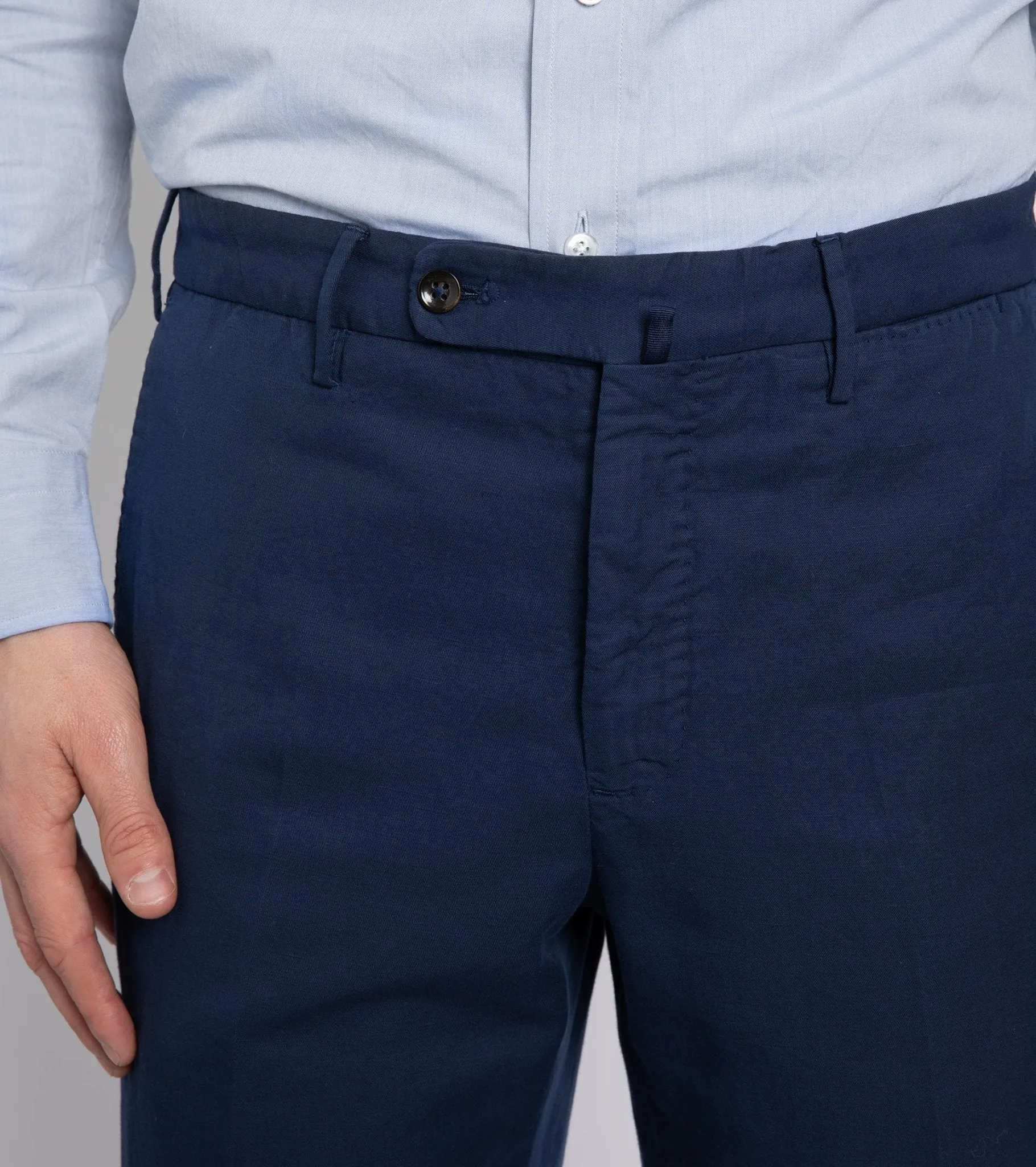 Incotex Chinolino Regular Trousers: Navy