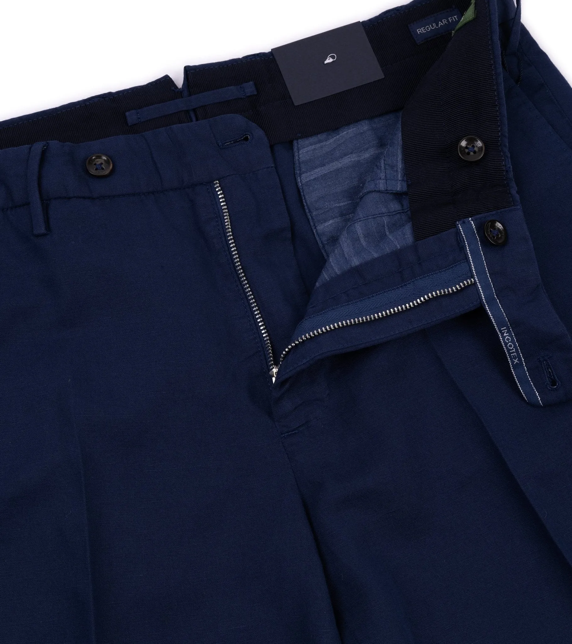 Incotex Chinolino Regular Trousers: Navy