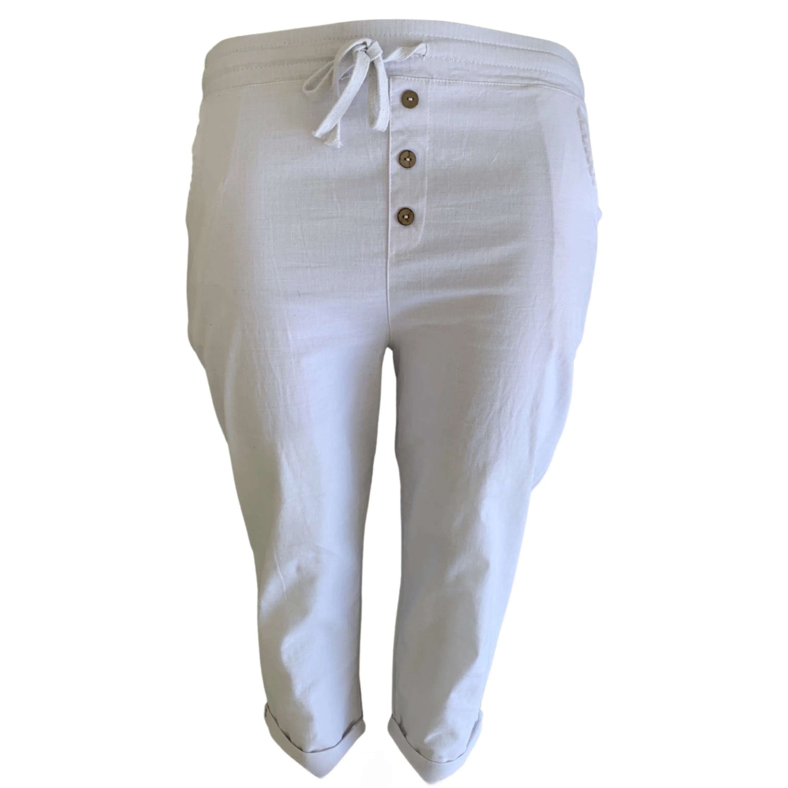 Indy Linen Crops in White