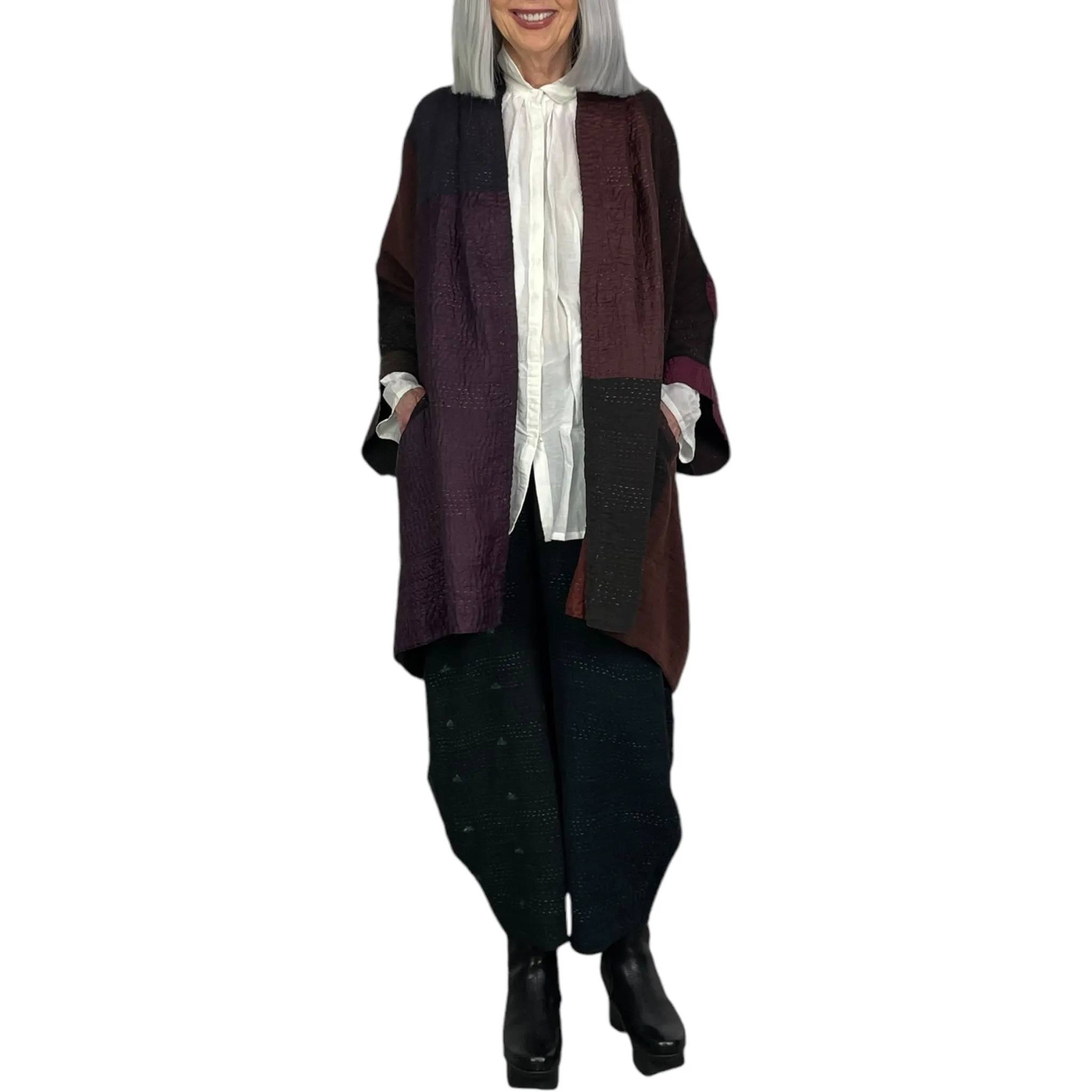 JAIPUR PATCH DOUBLE COLLAR PONCHO