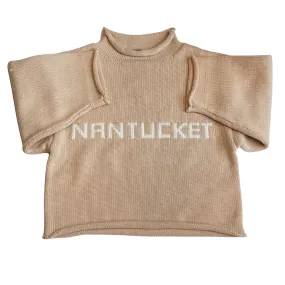 Kids Sweater NANTUCKET Lt Camel/White