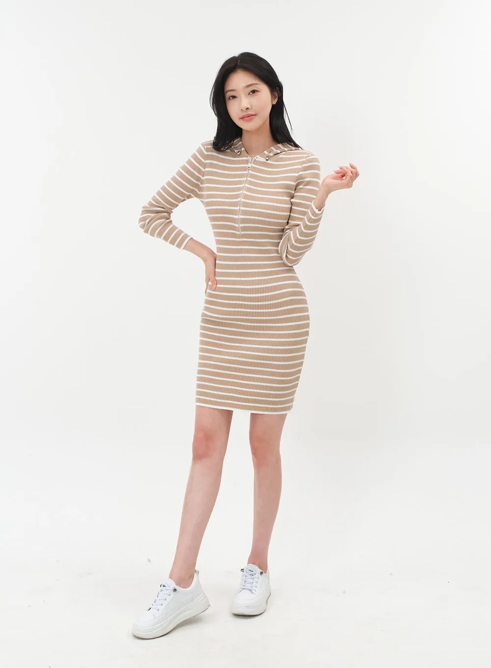 Knitted Hoodie Dress IM10