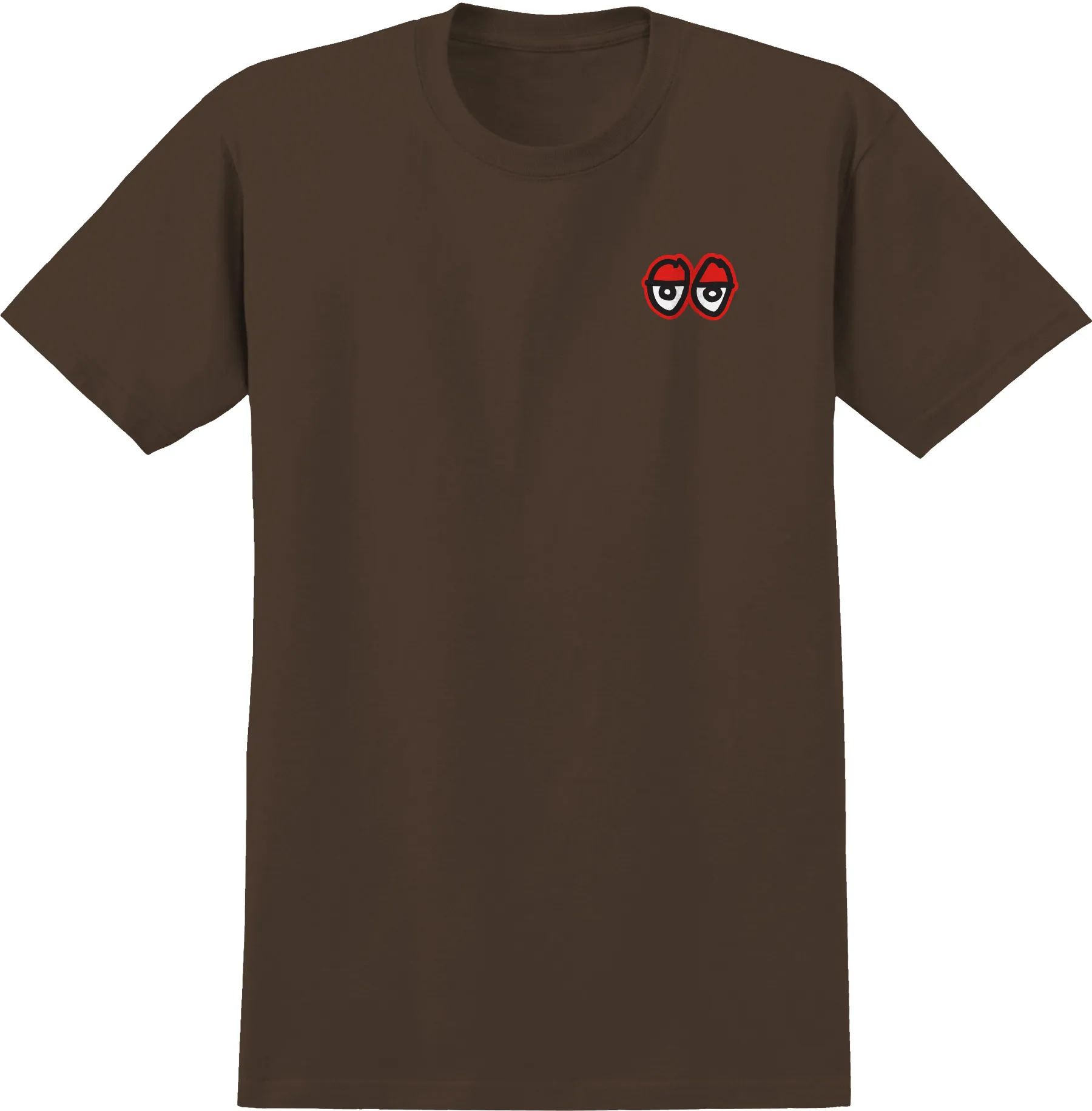 KROOKED T-SHIRT STRAIT EYES SS DARK CHOCOLATE