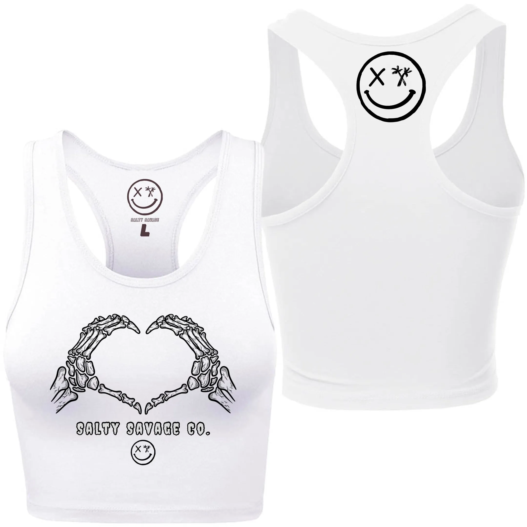 Ladies "Live,Love, Die" Racerback Crop Tank